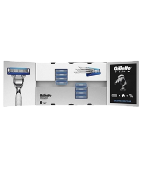 Gillette Mach3 Turbo Refill Blade 8's Cardboard Picture of Gillette Mach3 Turbo Refill Blade 8's Cardboard