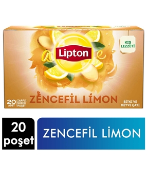 Lipton Limon Zencefil Bitki ve Meyve Çayı 20'li Picture of Lipton Limon Zencefil Bitki ve Meyve Çayı 20'li