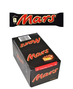 Mars Chocolate 51 Gr x 24's mars, çikolata, mars çikolata, mars çikolatası, sütlü çikolata, fıstıklı çikolata, karamelli çikolata, toptan çikolata satın al, toptan mars satın al, mars fiyatları