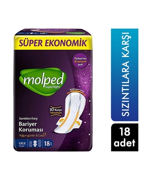 Molped Sanitary Pad 18 Pieces Supernight Picture of  Molped Sanitary Pad 18 Pieces Supernight