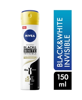Nivea Women Deodorant Spray 150ml Invisible Black&White Silky Smooth Picture of Nivea Women Deodorant Spray 150ml Invisible Black&White Silky Smooth