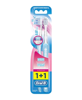 Oral B Toothbrush 1 + 1 Ultra Slim Pro Gum Care - Extra Soft Picture of Oral B Toothbrush 1 + 1 Ultra Slim Pro Gum Care - Extra Soft