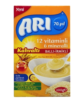 Rice Flour With Bee Milk 200 gr X 12 Pieces Packed Honey & Semolina arı, arı mama, bebek maması, mama, tahıllı bebek maması, bebek gece maması, gece maması, pirinç unu, pirinç unu maması, arı bebek maması satın al, arı bebek maması fiyat
