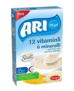 Arı Sütlü Pirinç Unu 250 gr Ballı arı, arı mama, bebek maması, mama, tahıllı bebek maması, bebek gece maması, gece maması, pirinç unu, pirinç unu maması, arı bebek maması satın al, arı bebek maması fiyat