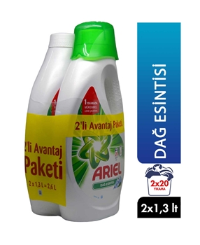 Ariel Liquid Laundry Detergent 2x1,3 lt Mountain Breeze Picture of  Ariel Liquid Laundry Detergent 2x1,3 lt Mountain Breeze