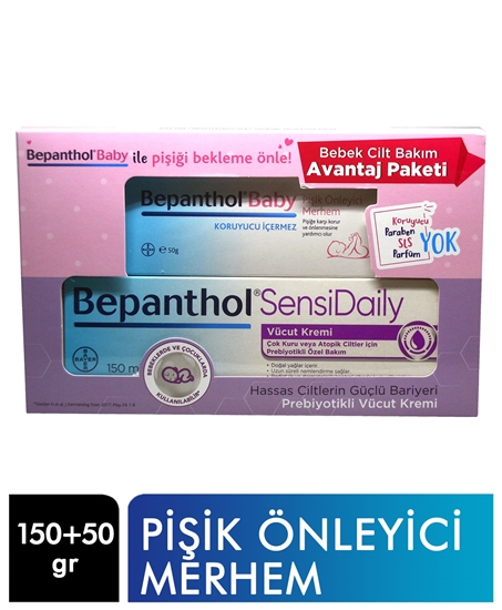 Picture of Bepanthol SensiDaily Vücüt Kremi 150 + 50 gr Bebek Pişik Önleyici Krem Hediye