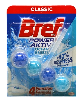 Bref Power Aktiv WC Block 50 Gr  - Ocean bref, tuvalet bloğu, tuvalet blogu, klozet kokusu, banyo kokusu, tuvalet kokusu giderici, tuvalet temizleyici, sifon temizleyici