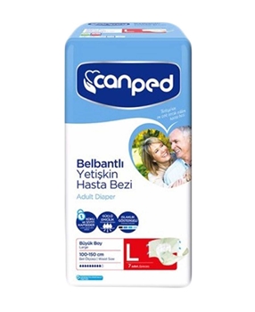 Canped Yetişkin Hasta Bezi Büyük Boy 7'li canped, yetişkin bezi, hasta bezi, emici bez, yetişkin bezi fiyatları, hata bezi fiyatları, yaşlı bezi, yaşlı bezi fiyatları