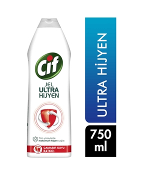 Cif Gel Cleaner 750 ml Ultra Hygiene Bleach Additive Picture of Cif Gel Cleaner 750 ml Ultra Hygiene Bleach Additive