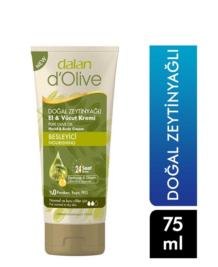 Picture of Dalan D'olive Krem 75 ml El ve Vücut Doğal Zeytinyağlı