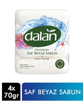 Dalan Sabun Geleneksel 4 X 70 gr Saf Beyaz Deniz Tazeliği Picture of Dalan Sabun Geleneksel 4 X 70 gr Saf Beyaz Deniz Tazeliği