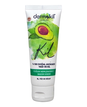 Dermokil El, Yüz ve Vücut Bakım Kremi 75 ml Doğal Avokado Yağı & Kil Nemlendirici demorkil, el kremi, yüz kremi, vücut kremi, kil kremi, killi krem, bakım kremi, el bakım kremi, yüz bakım kremi, vücut bakım kremi, cilt kremi, cilt bakım kremi, demorkil krem satın al, demorkil krem fiyatları, toptan demorkil krem