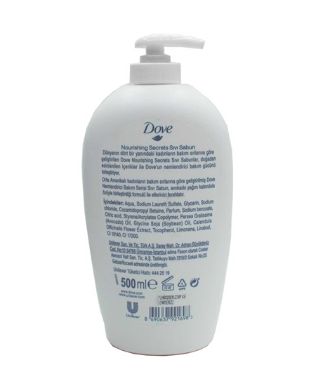 Picture of DOVE  SIVI SABUN AVAKODO YAG & KALENDULAOZÜ.12X500ML