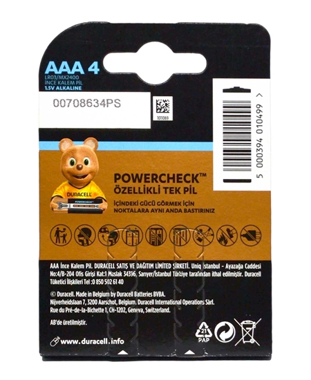 Picture of Duracell Turbo Max Battery AAA 4's