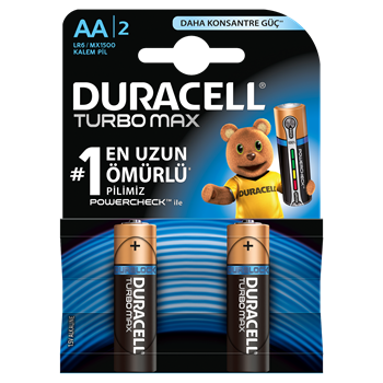 Duracell Turbo Max Battery AA 2's duracell, durasel, duracel, aa pil, kalem pil, aa kalem pil, duracell turbo max pil, duracell aa turbo max pil satın al, duracell aa turbo max pil fiyat
