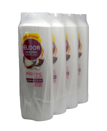 elidor, şampuan, yıpranmış saçlar için şampuan, kuru saçlar için şampuan, elidor şampuan, elidor 650 ml, elidor büyük boy, hindistan cevizli şampuan, toptan şampuan