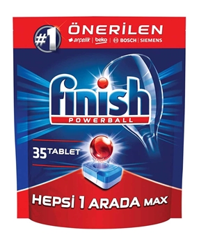 Finish Powerball Washing Machine Tabs 35's - All in One Picture of Finish Powerball Washing Machine Tabs 35's - All in One