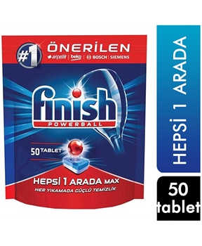 Finish Dishwasher Tabs 50's All in One finish, finiş, bulaşık makinesi kapsülü, finish powerball tablet, bulaşık makinesi tableti, finish bulaşık makinesi tableti satın al, finish bulaşık makinesi tableti fiyat