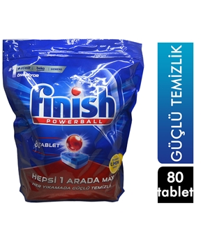 Finish Powerball Washing Machine Tabs 80's - All in One - Lemon  Picture of Finish Powerball Washing Machine Tabs 80's - All in One - Lemon