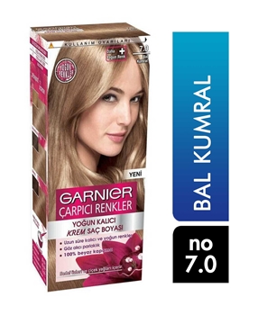 Garnier Hair Dye Striking Colors Honey Auburn No: 7.0 Picture of  Garnier Hair Dye Striking Colors Honey Auburn No: 7.0