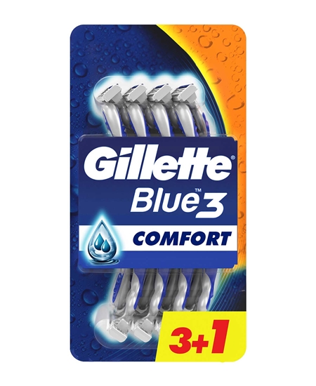 Picture of Gillette Blue3 Disposable Razor 3+1 Comfort Blister Pack