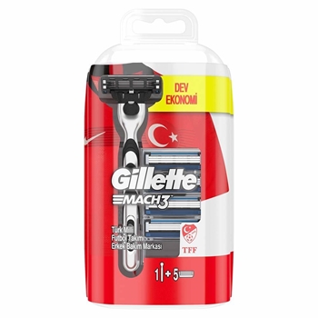 Gillette Mach3 Shaving Razor + 5 Refill Blade 	gillette, mach3, mach 3, mak 3, gillette mach3, jilet, gilete, tıraş makinesi, tıraş bıçağı, gillette mach3 tıraş makinesi satın al, gillette mach3 tıraş makinesi fiyat, gillette mach3 tıraş bıçağı fiyat, gillette mach3 tıraş bıçağı satın al