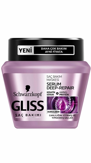 gliss, gliss saç kremi, saç kremi, mat saçlar için saç kremi, yıpranmış saçlar için saç kremi, saç bakım kremi, saç serumu, saç bakım serumu, gliss deep repair, gılis, glis