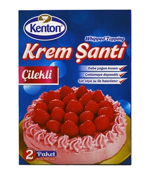 Kenton Krem Şanti 150 g Çilekli kenton, krem şanti, çilekli kremşanti, hamurişi, pasta malzemesi, krem şanti fiyatları, toptan krem şanti satın al