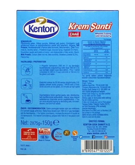 Picture of Kenton Krem Şanti 150 g Çilekli