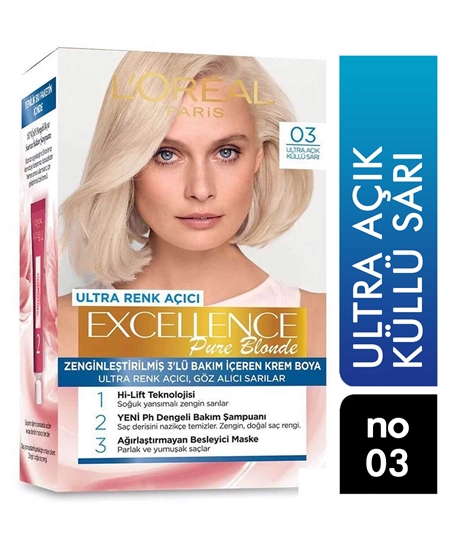 Picture of Loreal Excellence Set Saç Boyası Ultra Açık Küllü Sarı No : 03