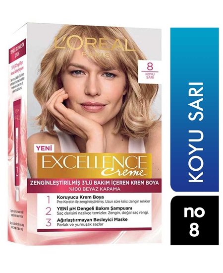 Picture of Loreal Excellence Set Saç Boyası Koyu Sarı No: 8
