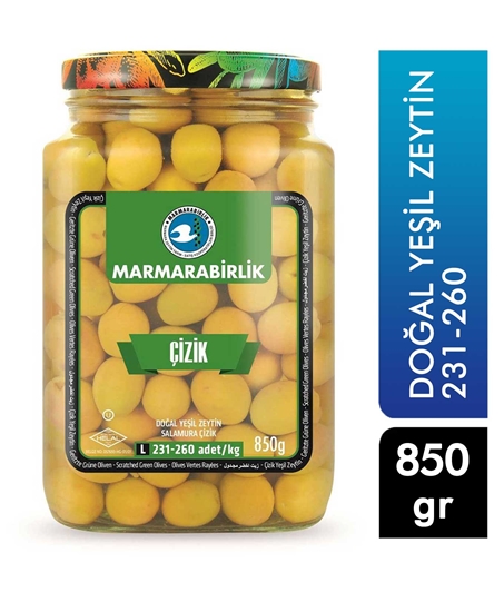 Picture of Marmara Birlik Çizik Cam Zeytin 850 gr (261-290)