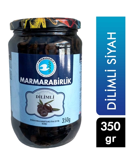 Picture of Marmara Birlik Dilimlenmiş Siyah Zeytin 350 gr Cam Kavanoz