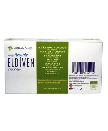 Picture of Merand Global Tpe Eldiven Yeşil Kutu 100 Adet L Beden