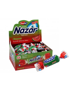 Nazar Sakız 100'lü Paket Karpuz Aromalı Şekersiz Picture of Nazar Sakız 100'lü Paket Karpuz Aromalı Şekersiz