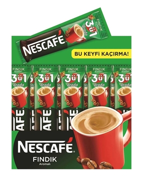 Nescafe 3ü 1 Arada 17 g X 48'li Paket Çözünebilir Kahve  Fındık Aromalı Picture of Nescafe 3ü 1 Arada 17 g X 48'li Paket Çözünebilir Kahve  Fındık Aromalı