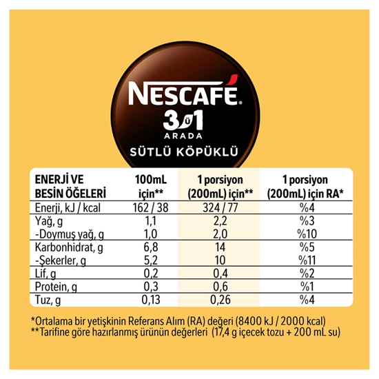 	nescafe, 3ü 1 arada, 3ü1arada, toz kahve, çözünebilir kahve, sütlü kahve, sütlü nescafe, köpüklü kahve, köpüklü nescafe, neskafe