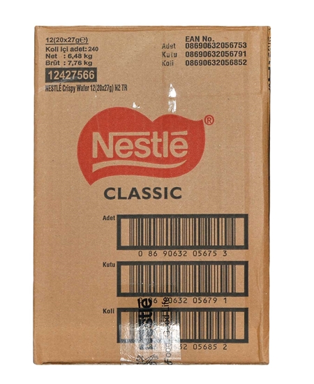 Picture of P-Nestle Classic Çikolatalı Gofret 27 gr X 20'li Kutu-SKT SORUNLU