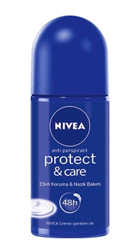 Nivea Roll On Women 50 ml Protect & Care nivea, nivea rollon, rol on, rolon, roll on, nivea kadın roll on, kadın roll on, ter kokusu önleyici, ter önleyici, nivea Protect & Care roll on 50 ml satın al, nivea Protect & Care roll on 50 ml fiyat
