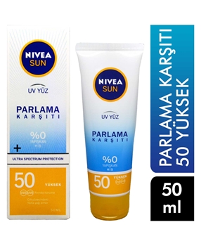 Nivea Sun Anti Glare Face Cream 50ml 50+ SPF Picture of Nivea Sun Anti Glare Face Cream 50ml 50+ SPF