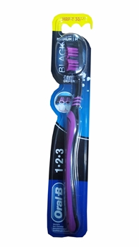 Oral B Toothbrush Cavity Defense 1-2-3 Black oral b, oralb, oral-b, diş fırçası, orta sert diş fırçası, oral b 123 black, oral b diş fırçası fiyatları, oral b diş fırçası satın al