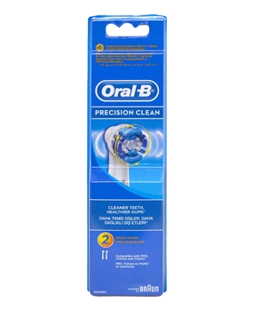 Oral B Refill Toothbrush 2's Precision Clean  oral b, oralb, oral-b, şarjlı diş fırçası, şarj edilebilir diş fırçası, elektrikli diş fırçası, pilli diş fırçası, otomatik diş fırçası, oral b pilli diş fırçası başlığı, oral b şarjlı diş fırçası başlığı