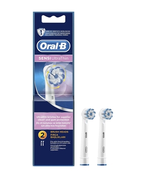 Oral B Refill Toothbrush 2's Sensitive Ultrathin oral b, oralb, oral-b, şarjlı diş fırçası, şarj edilebilir diş fırçası, elektrikli diş fırçası, pilli diş fırçası, otomatik diş fırçası, oral b pilli diş fırçası başlığı, oral b şarjlı diş fırçası başlığı