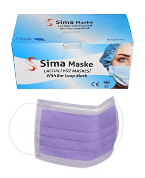 3 Layer Wired Sima Mask 50 Packs Purple Picture of  3 Layer Wired Sima Mask 50 Packs Purple