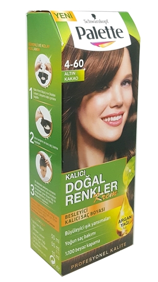 Picture of P-Palette Altın Kakao 4-60 Tüp Krem Saç Boyası 50 ml