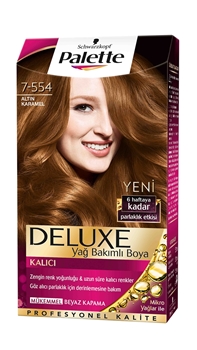 P-Palette Deluxe Altın Karamel 7-554 Tüp Krem Saç Boyası 50 ml Picture of P-Palette Deluxe Altın Karamel 7-554 Tüp Krem Saç Boyası 50 ml
