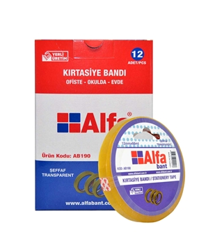 Alfabant Kırtasiye Bandı 12'li Kutu Picture of Alfabant Kırtasiye Bandı 12'li Kutu