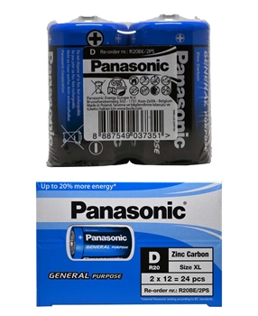 Panasonic Pil 2x12'li Paket D Boy R20BE/2PS - DK Picture of Panasonic Pil 2x12'li Paket D Boy R20BE/2PS - DK