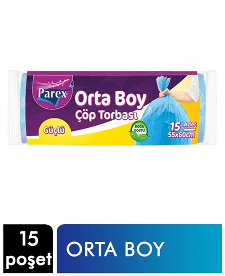 Picture of Parex Orta Boy Çöp Torbası 55x60cm 15'li