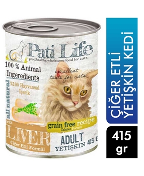 Pati Life Kedi Maması Ciğerli Konserve 415 g Picture of Pati Life Kedi Maması Ciğerli Konserve 415 g
